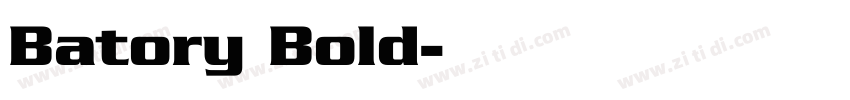 Batory Bold字体转换